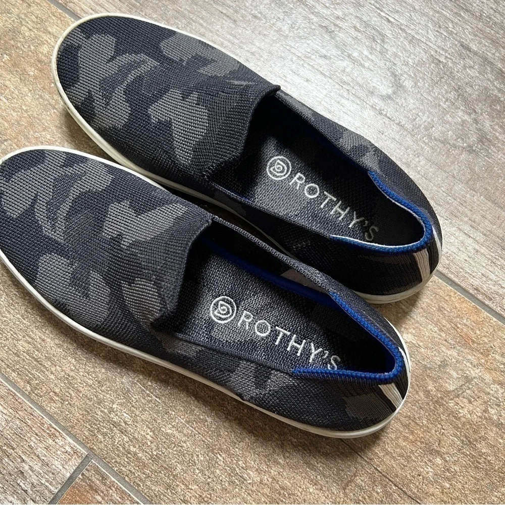 Rothy’s | Original Grey Camo Slip On Sneakers